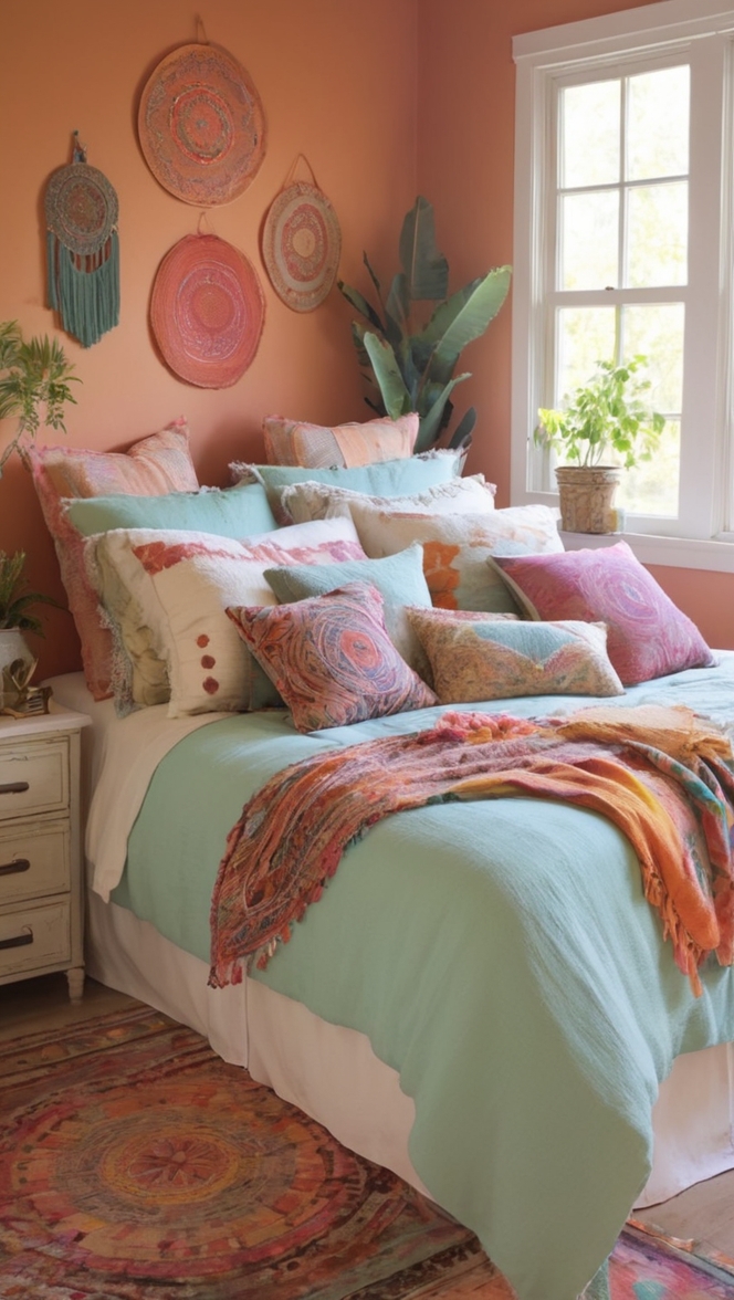 boho bedding, bohemian decor, boho furniture, boho style, boho accessories 
