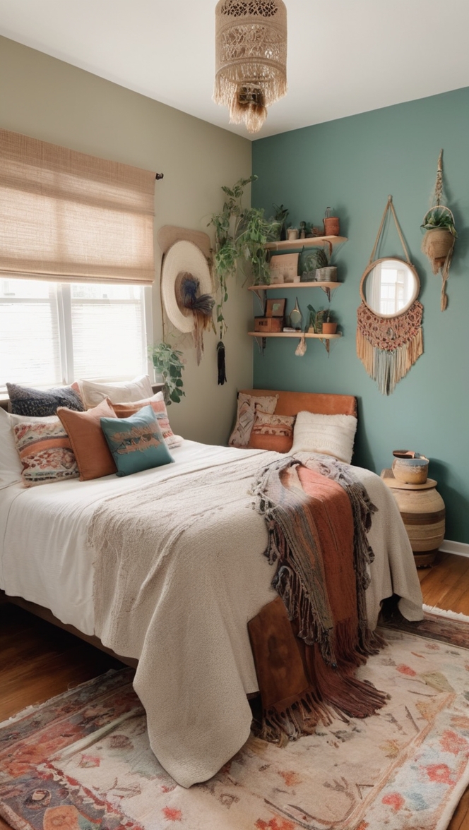 boho decor, witchy home, cozy aesthetics, mystical room, spiritual retreat