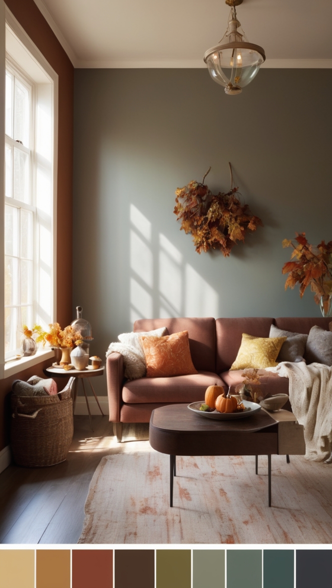 autumn color schemes, fall color combinations, dark color palette, moody color scheme, deep autumn hues 