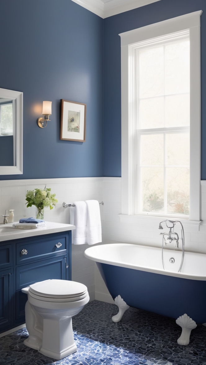 blue bathroom floor tiles, navy blue bathroom tiles, dark ceramic bathroom tiles, midnight blue bathroom tiles, royal blue bathroom tiles