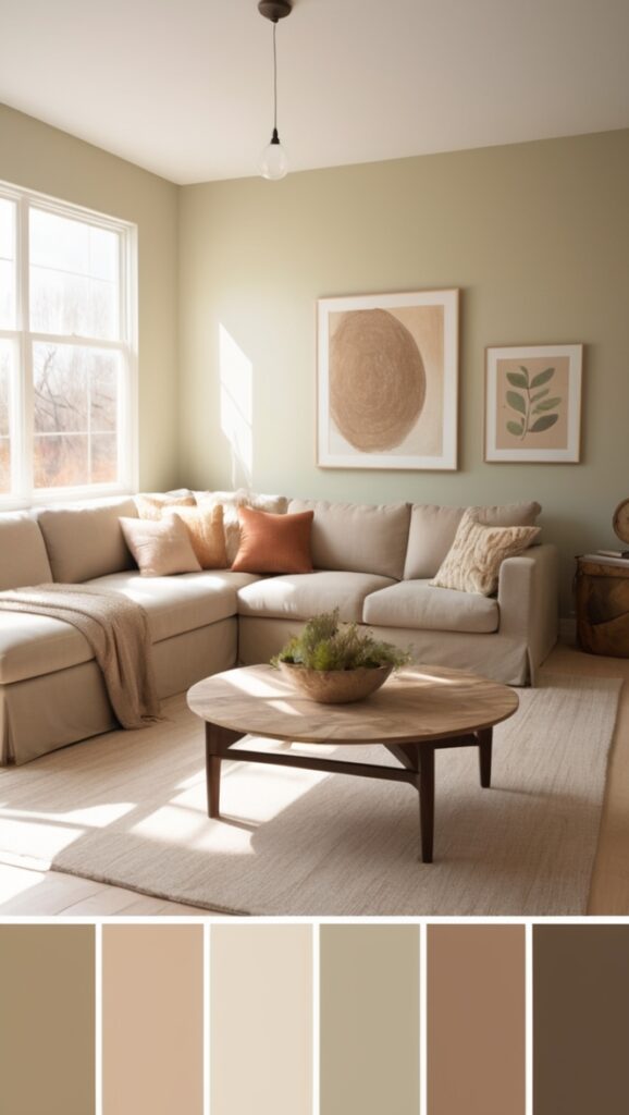 earth tone color scheme, rustic color palette, natural color shades, warm neutral tones, bohemian color palette