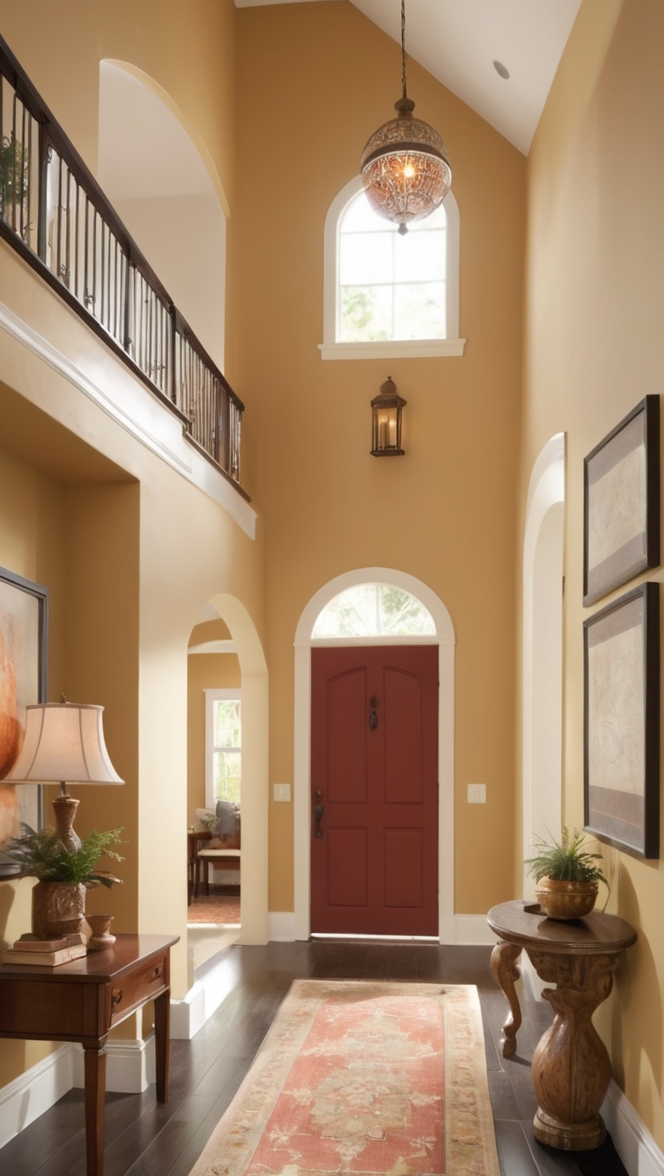 decorative items, foyer decor, traditional home decor, house entrance decor, entryway decoration