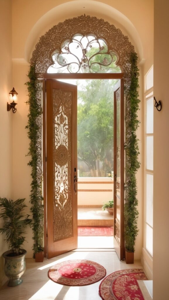 decorative items, foyer decor, traditional home decor, house entrance decor, entryway decoration