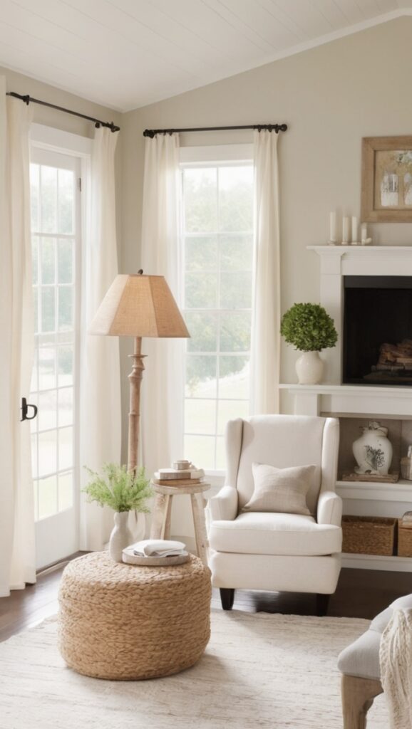 minimalist living room decor, modern farmhouse decor, minimalist farmhouse design, minimalist farmhouse interior, farmhouse living room ideas