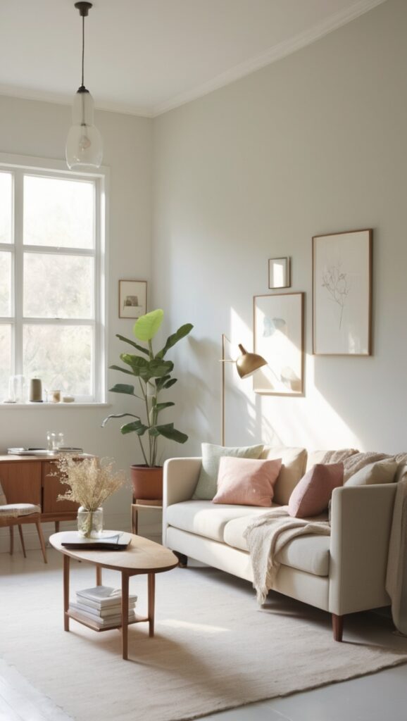 minimalist living room decor, vintage living room furniture, modern minimalist living room, retro living room design, Scandinavian living room style