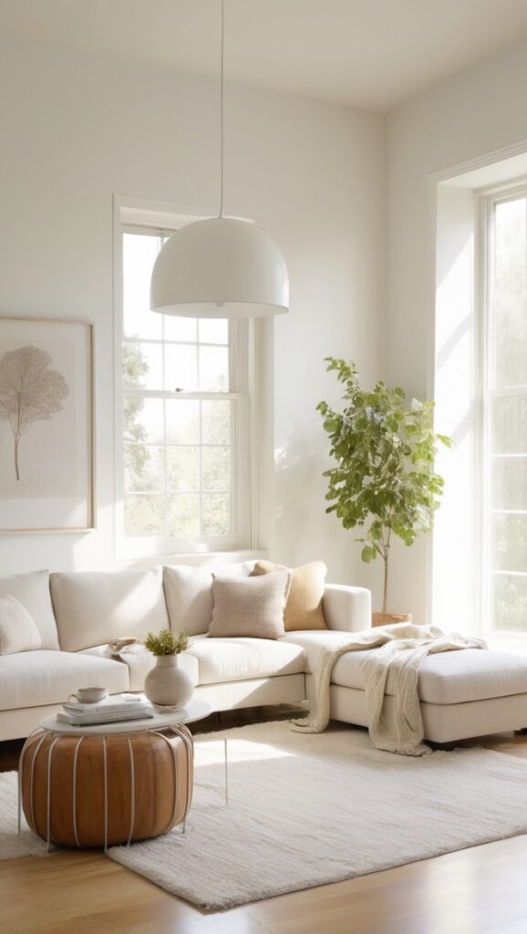 neutral living room decor, modern living room design, minimalist home interior, contemporary home decor, simple living room ideas