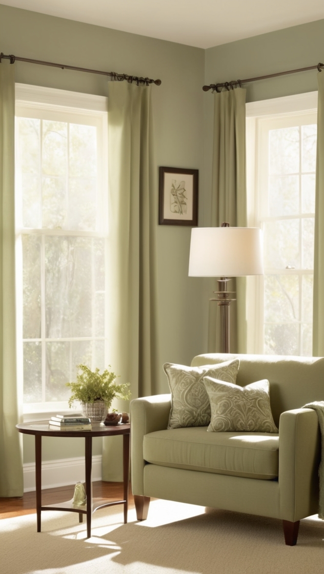 sage green curtains, living room curtains, green curtains, sage curtains, curtains for living room