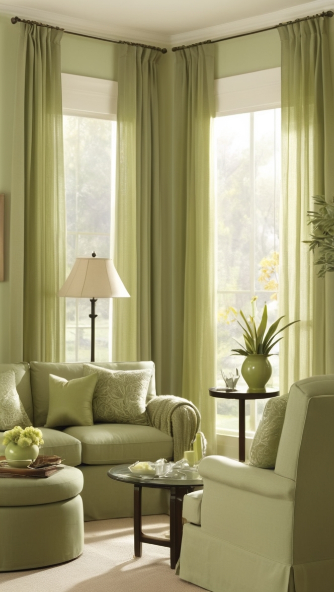 sage green curtains, living room curtains, green curtains, sage curtains, curtains for living room 