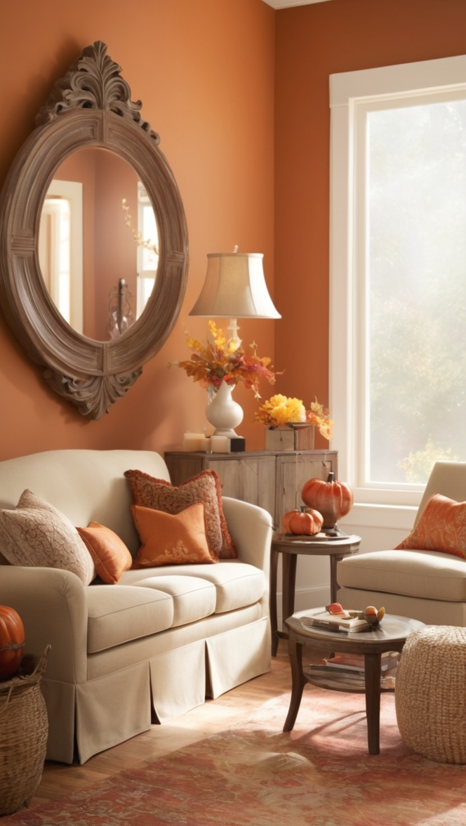 autumn color scheme, cozy fall colors, warm harvest hues, rustic autumn tones, earthy autumn palette