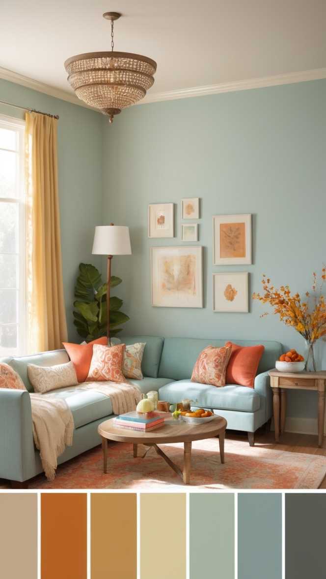 warm color scheme, earthy tones, cozy palette, rustic hues, vibrant colors