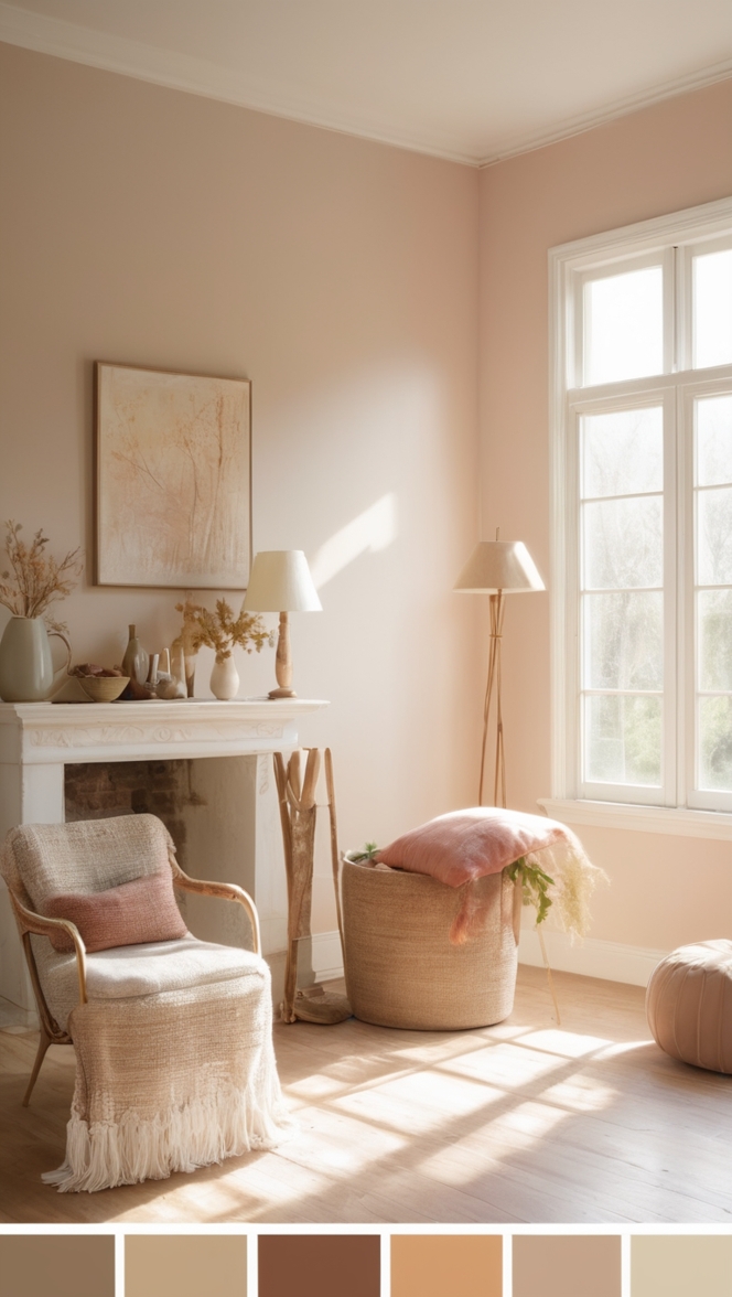 warm color scheme, earthy tones, cozy palette, rustic hues, vibrant colors 