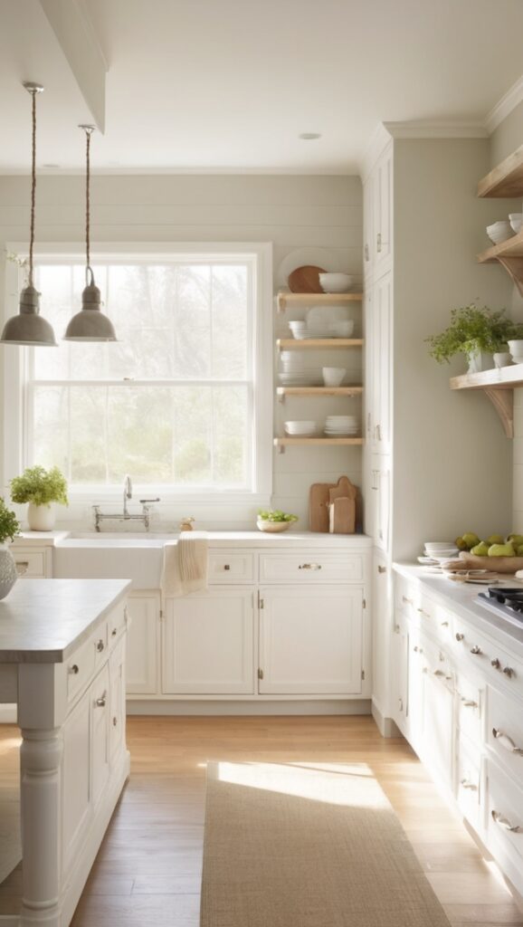 white kitchen cabinets, farmhouse sink, kitchen remodel, shaker cabinets, country kitchen