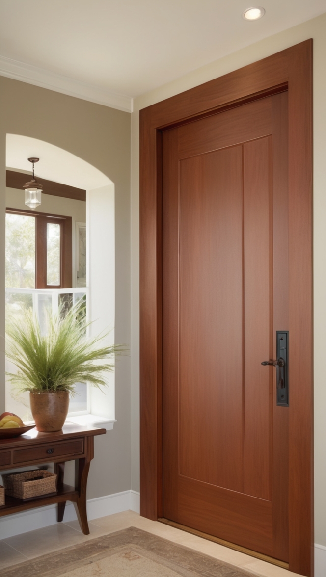 wooden door design, modern entrance door, double door design, main entry door, contemporary wooden door