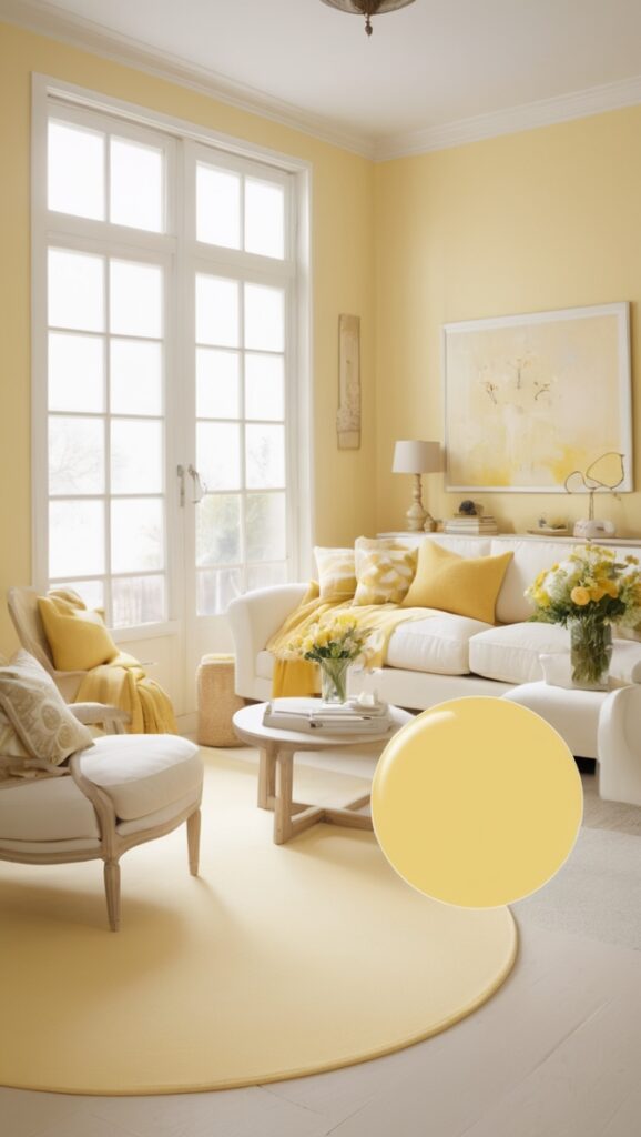 yellow paint colors, mustard yellow paint, marigold yellow paint, lemon yellow paint, sunflower yellow paint
