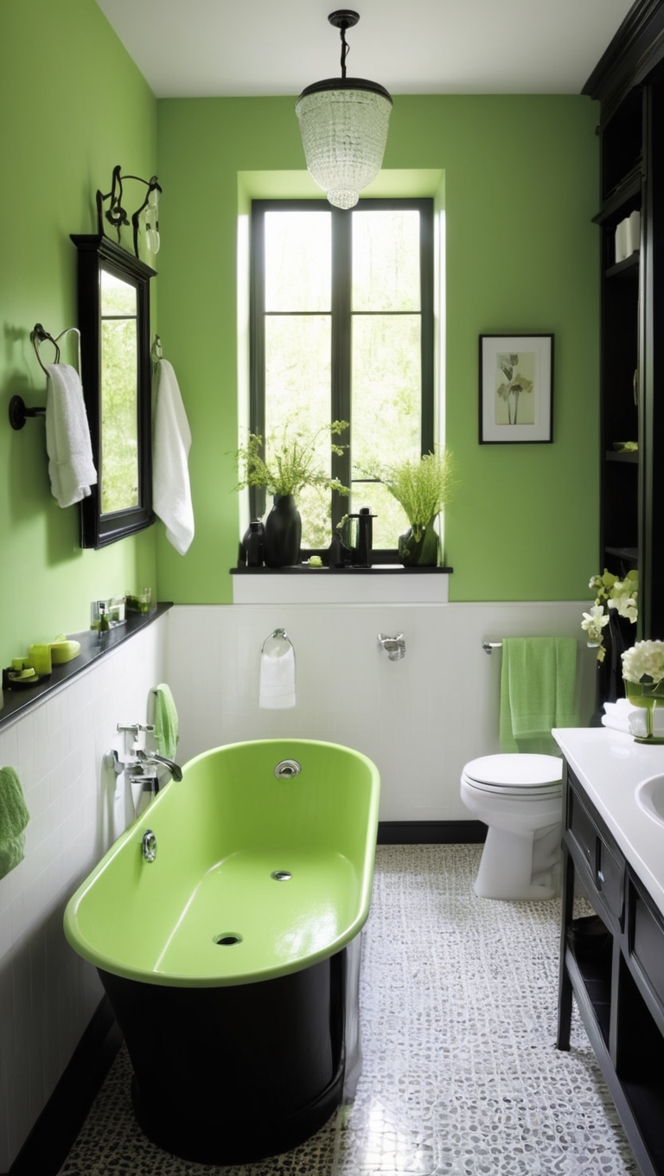 bathroom remodel,
green bathroom ideas,
black and green bathroom decor,
modern green bathroom,
contemporary black bathroom 