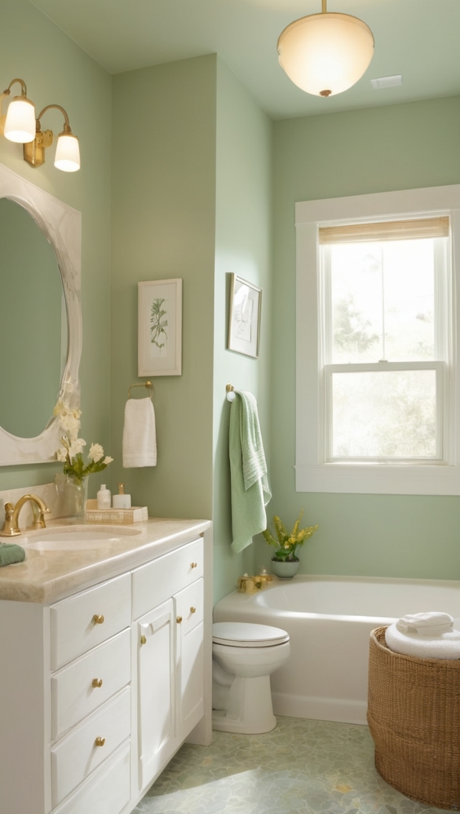 green bathroom decor, gold bathroom accessories, luxury bathroom design, elegant bathroom fixtures, stylish bathroom renovations