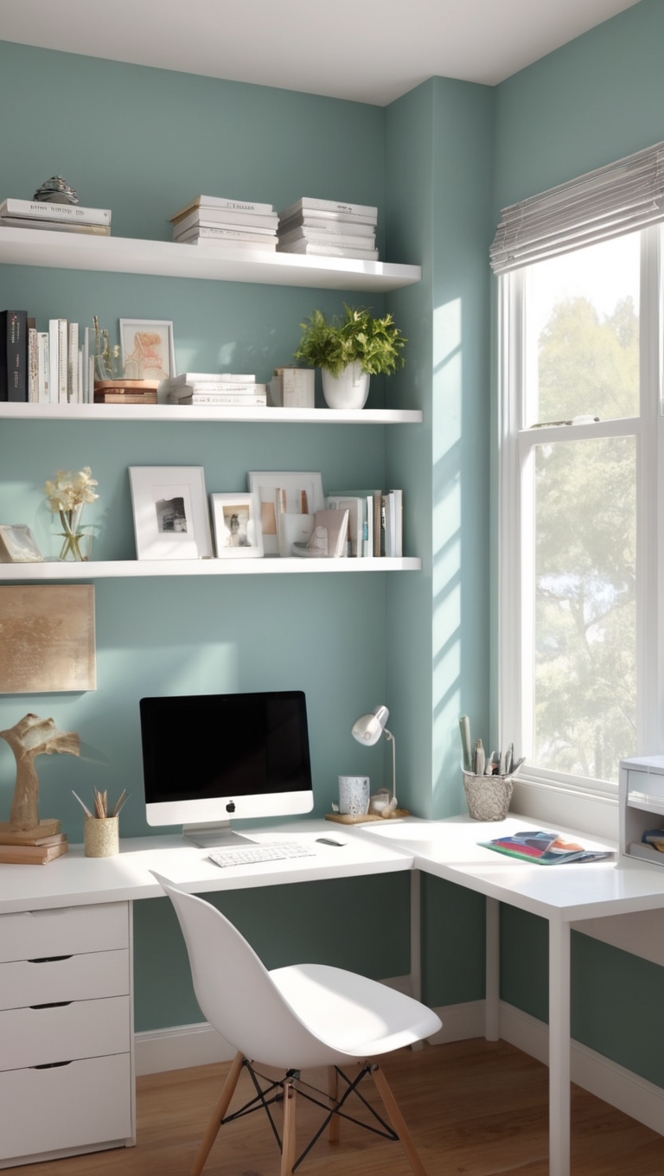 home office organization, small space solutions, bedroom workspace, compact desk ideas, space-saving furniture