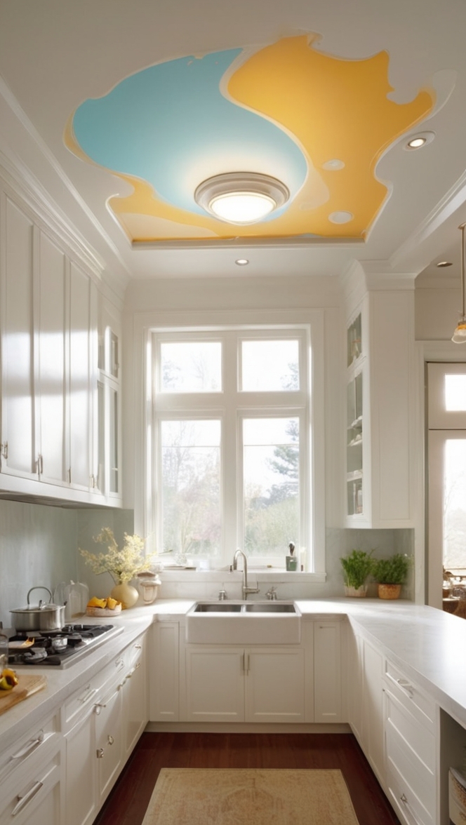 modern kitchen ceiling design, luxury ceiling design, elegant kitchen ceiling, contemporary ceiling design, high-end ceiling design 