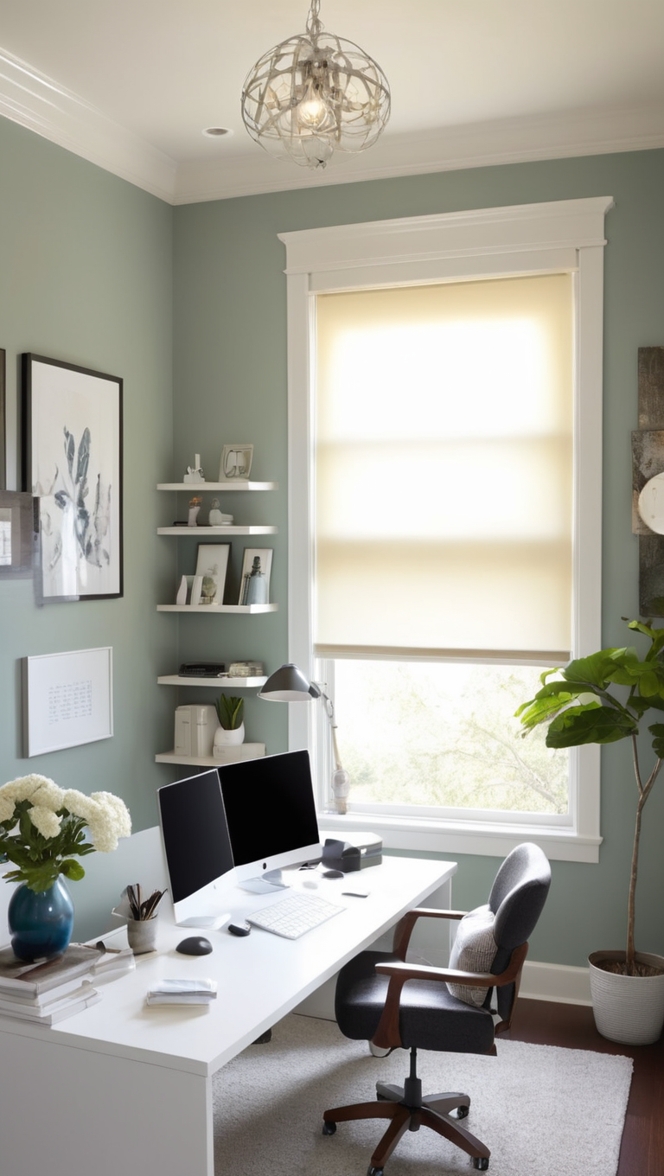 multiple monitor setup, home office setup, dual monitor setup, workstation setup, computer desk setup