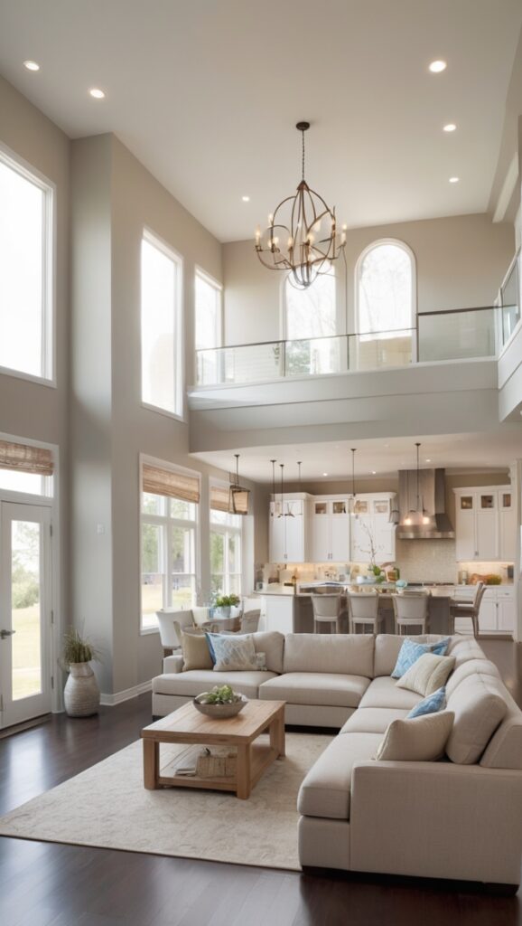 open concept kitchen design, open concept living room, kitchen living room layout, open kitchen ideas, living room design