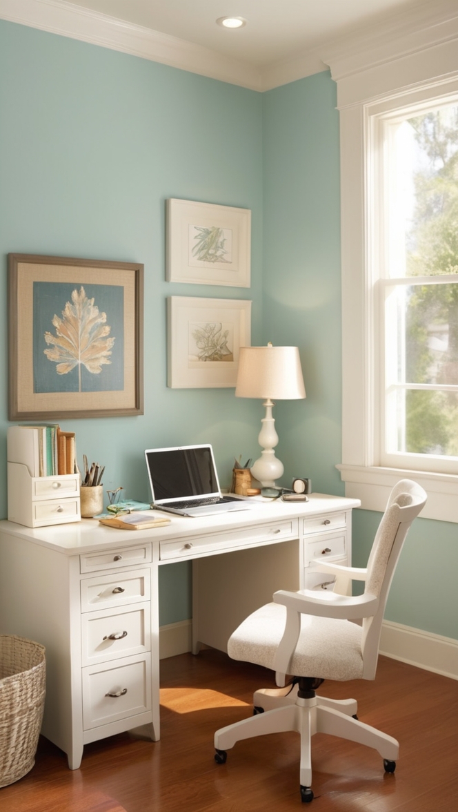 home office design, home office setup, small office space, office organization, home office furniture