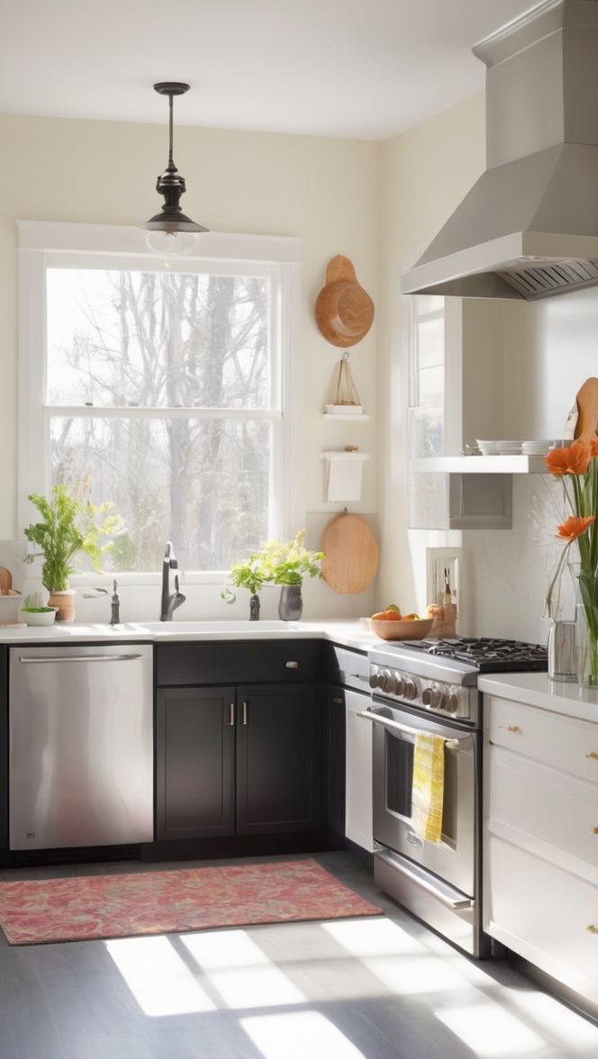 black and white kitchen design, black and white kitchen decor, black and white kitchen cabinets, classic black and white kitchen, modern black and white kitchen