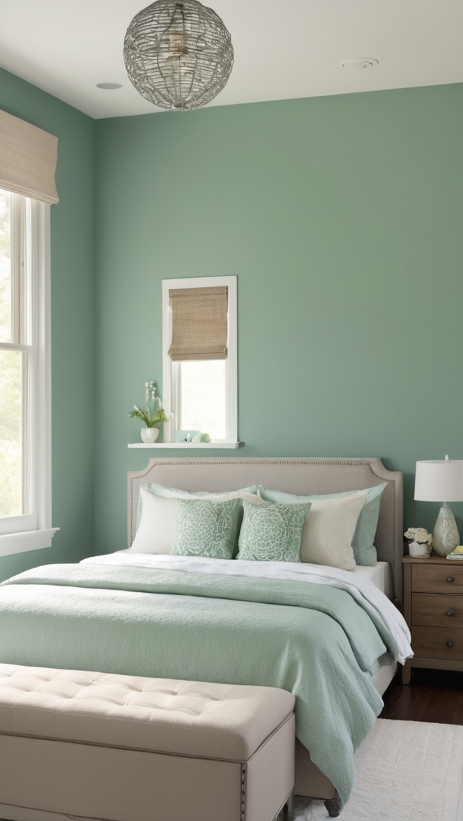 green and gray bedroom, modern bedroom design, decorative bedroom ideas, stylish bedroom decor, contemporary bedroom furniture