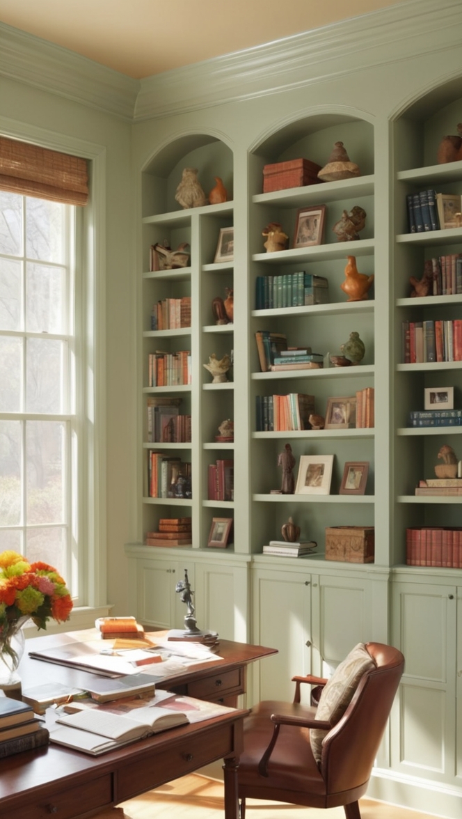 home decor, office design, library furniture, interior styling, creative workspace