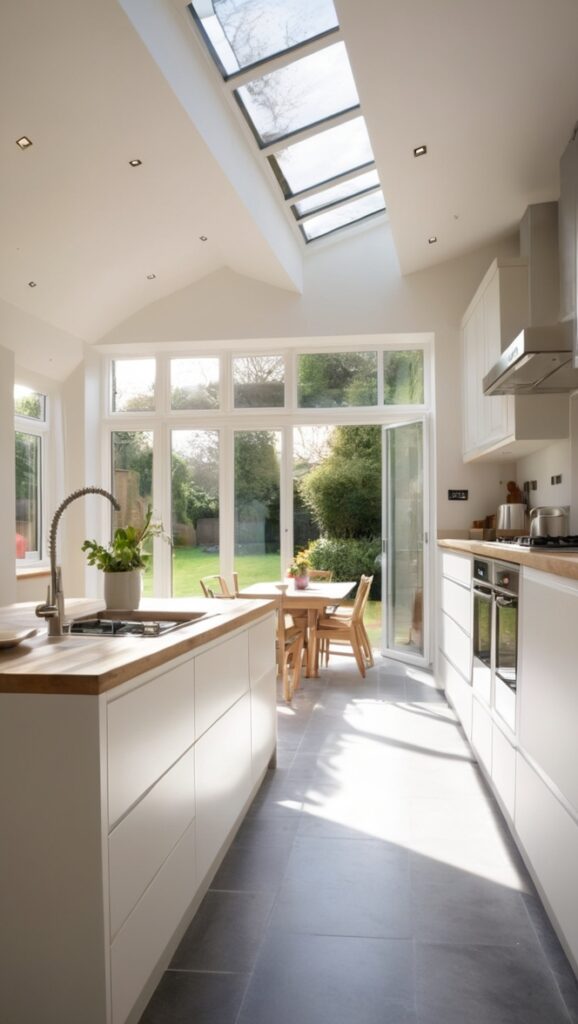 kitchen remodel ideas, open concept kitchen design, modern kitchen extension, kitchen renovation inspiration, contemporary home extension