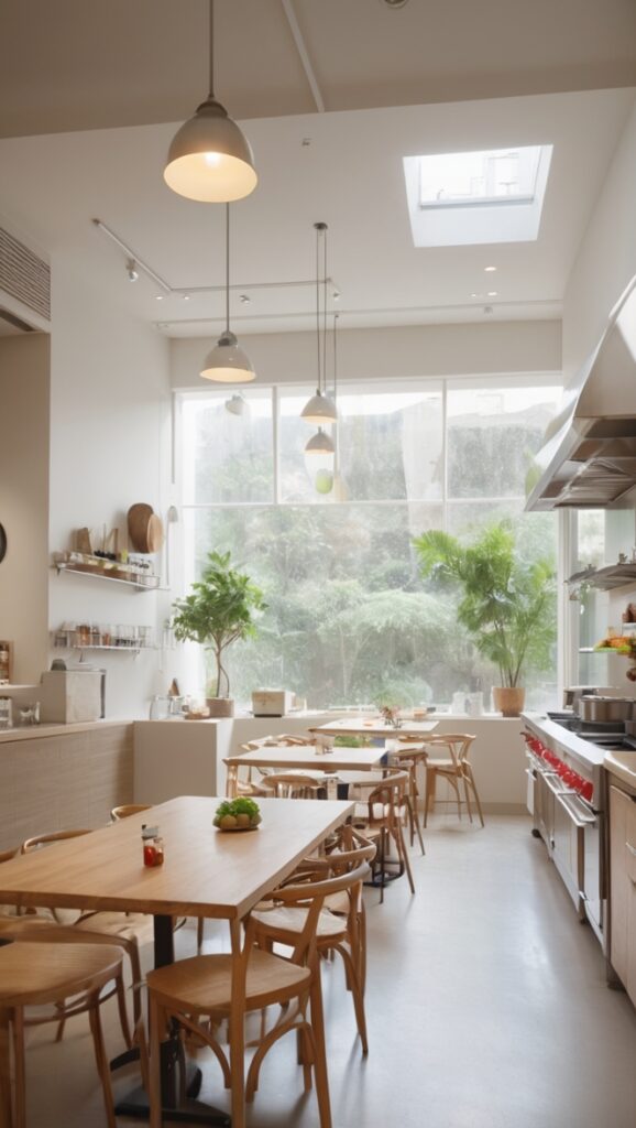 open kitchen design, restaurant open kitchen, industrial kitchen design, modern restaurant kitchen, commercial kitchen layout