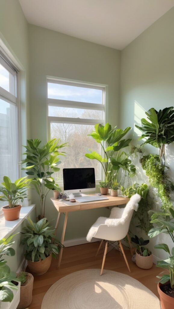 plant decor office, home office plants, indoor office plants, desk plants, office plant decoration