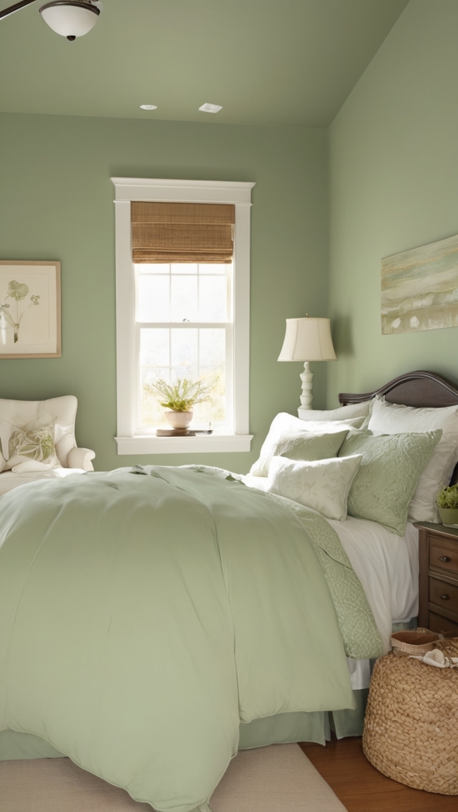 sage green duvet cover, sage green bedroom decor, sage green bedding, sage green curtains, sage green accent wall