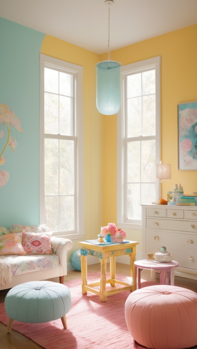 pastel color palette, cute color scheme, whimsical color combination, vibrant color collection, adorable color hues
