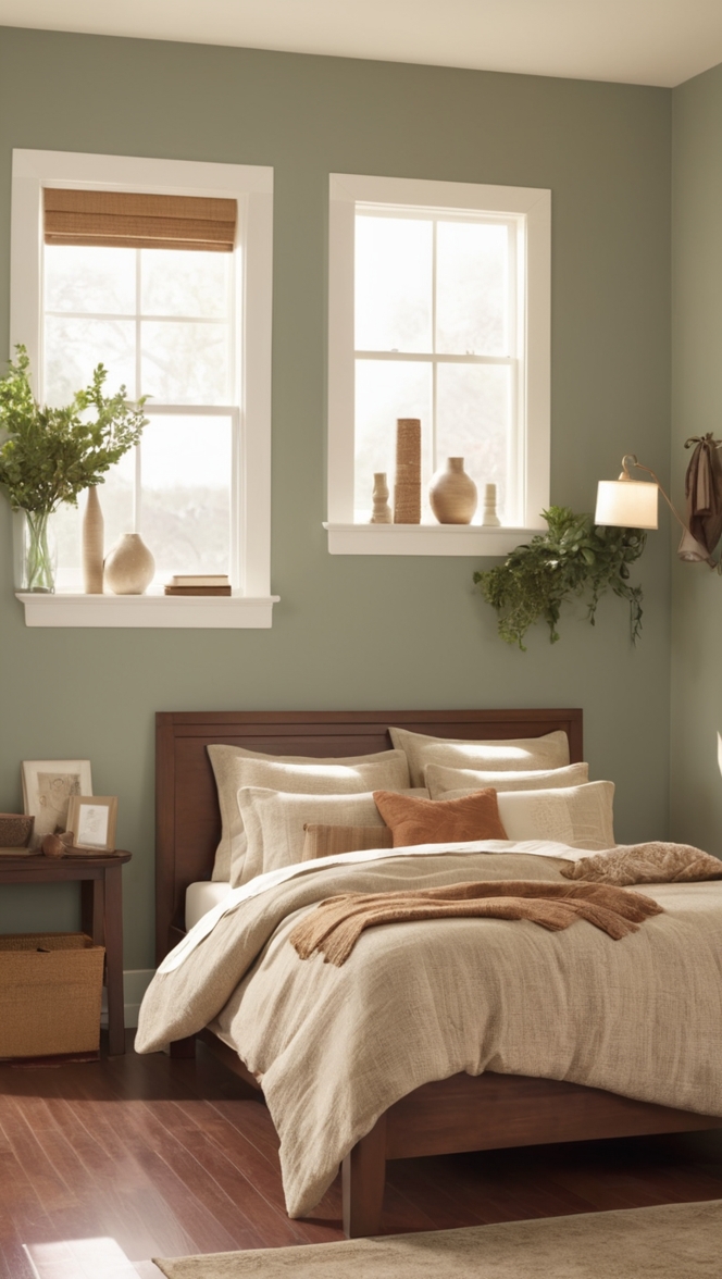 bedroom color schemes, warm earthy tones, natural bedroom colors, earth tone bedroom, cozy bedroom decor