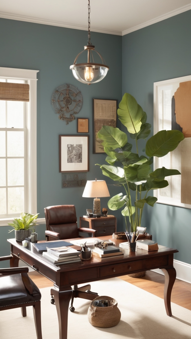 home office decor, stylish office furniture, modern desk accessories, masculine office design, executive office chair