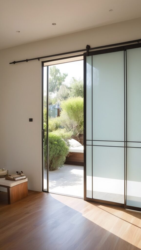 iron sliding door, modern iron door, sliding iron gate, wrought iron entrance door, contemporary iron door