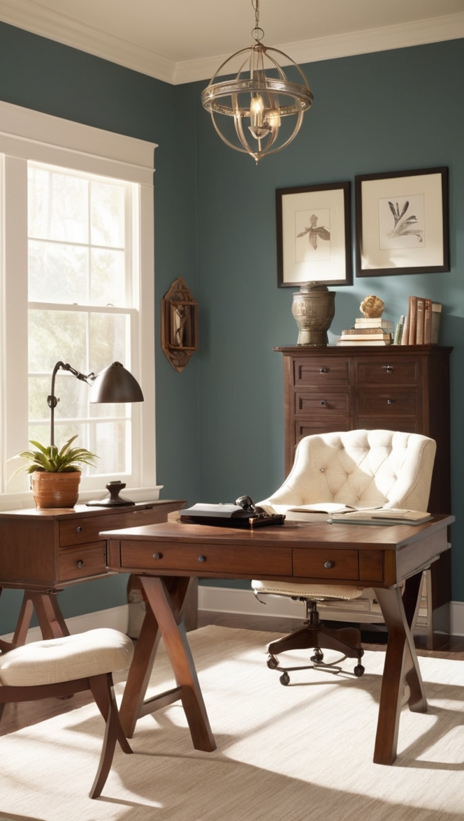 masculine home office decor, masculine office design ideas, stylish home office for men, sleek home office setup, modern bachelor office décor