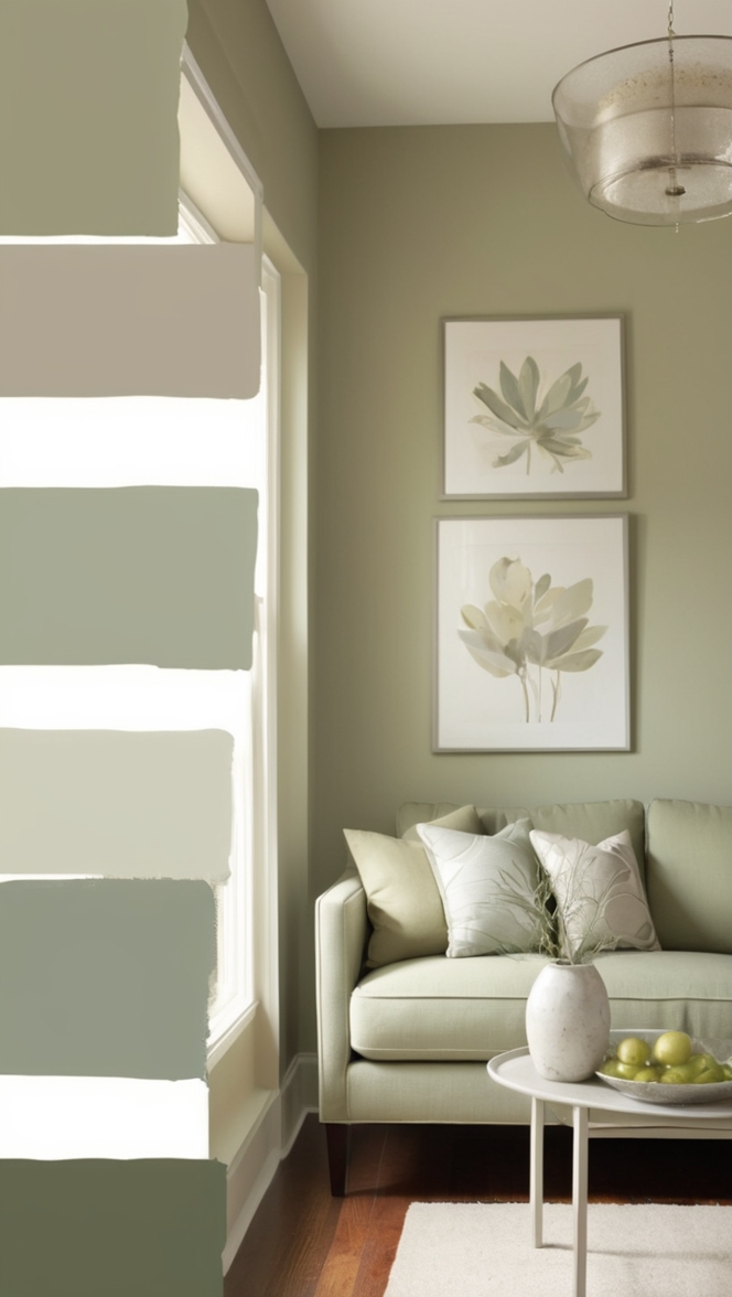 taupe green living room, taupe sage green decor, taupe green furniture, taupe sage green walls, taupe green color scheme