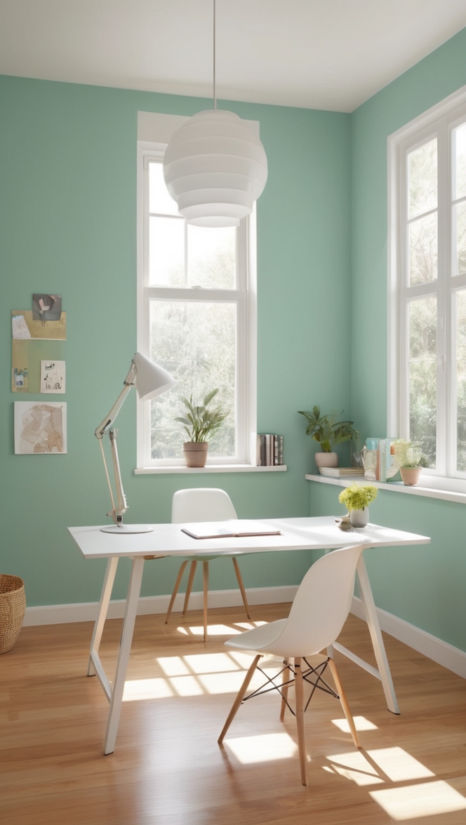 escritorio minimalista, decoracao minimalista, mesa de trabalho clean, organizacao de home office, design de interiores minimalista