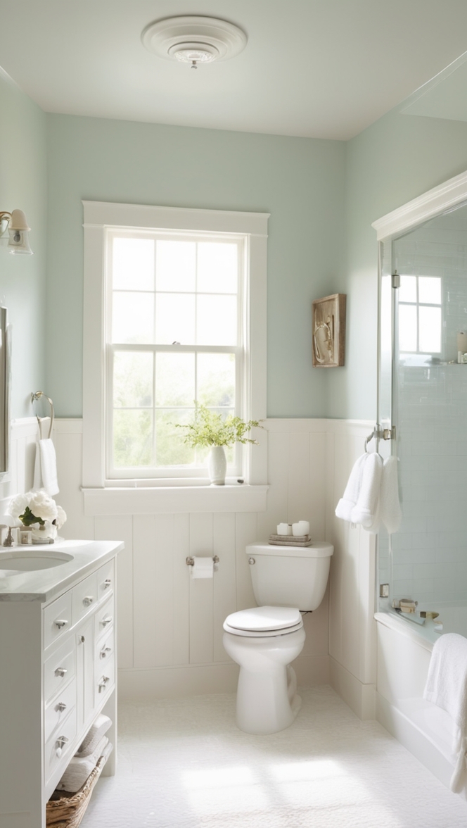 white tile bathroom, modern white bathroom, white marble bathroom, all white master bathroom, minimalist white bathroom