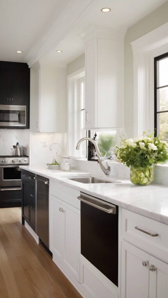 black kitchen cabinets, white kitchen cabinets, modern kitchen cabinets, custom kitchen cabinets, painted kitchen cabinets