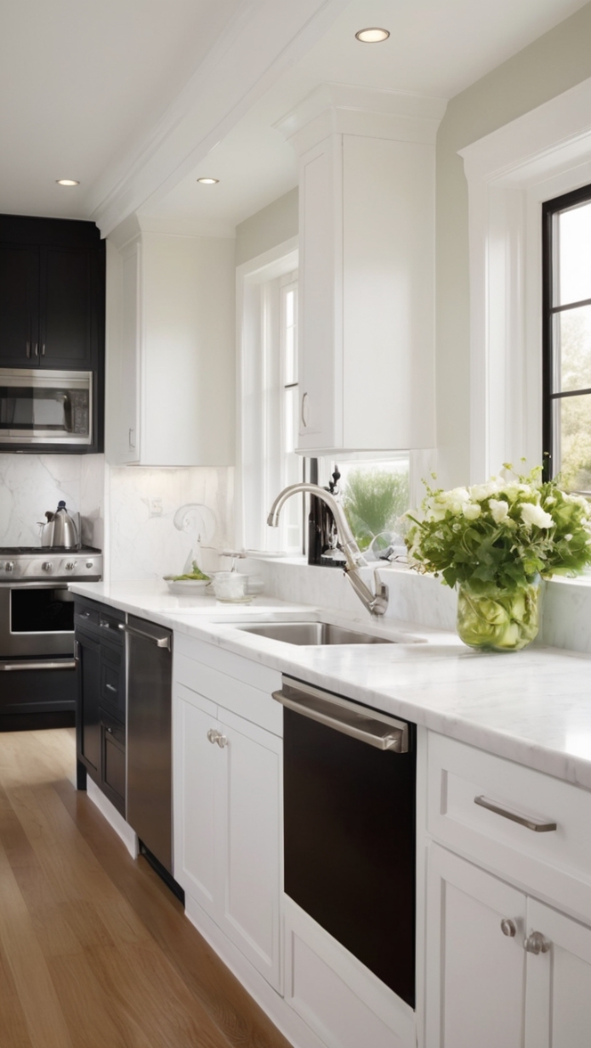 black kitchen cabinets, white kitchen cabinets, modern kitchen cabinets, custom kitchen cabinets, painted kitchen cabinets 