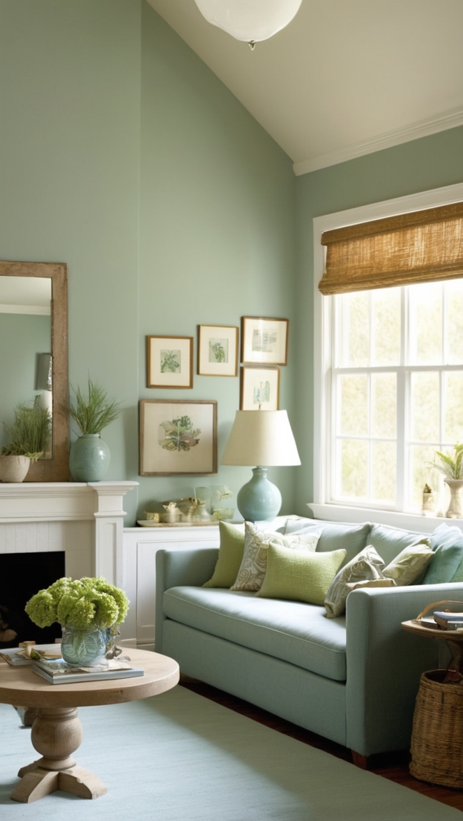 blue sage green decor, blue sage green furniture, blue sage green walls, blue sage green accessories, blue sage green curtains