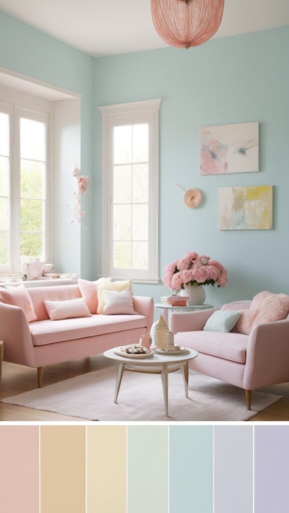 pastel color scheme, vibrant pastel colors, pastel color trends, modern pastel palette, soft pastel hues