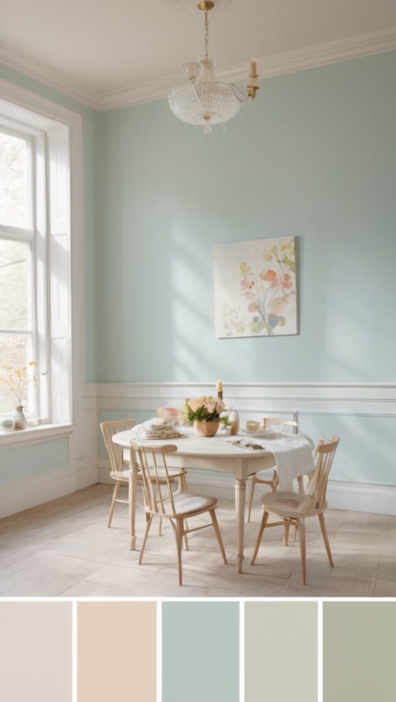 pastel color scheme, dreamy color palette, soft color palette, airy color scheme, whimsical color scheme