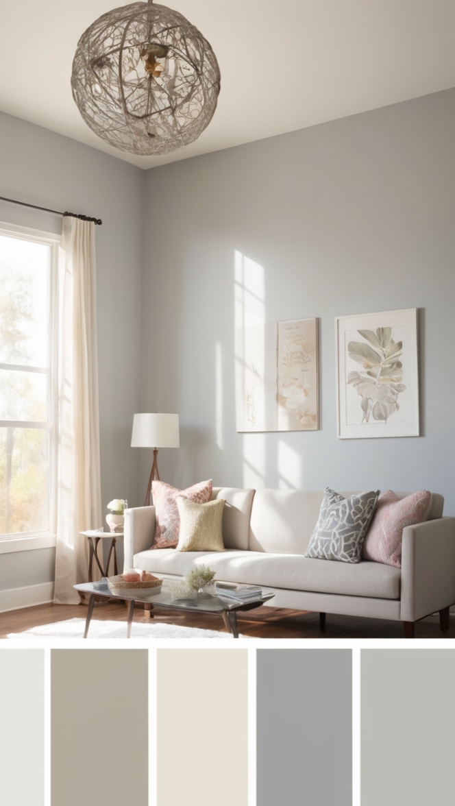 light grey paint, light grey interior design, light grey home decor, light grey wall color, light grey furniture