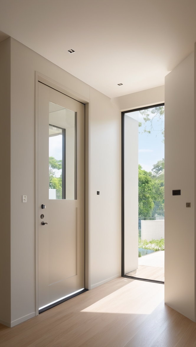 safety door design, modern entrance door, contemporary entrance door, residential safety door, home security entrance 