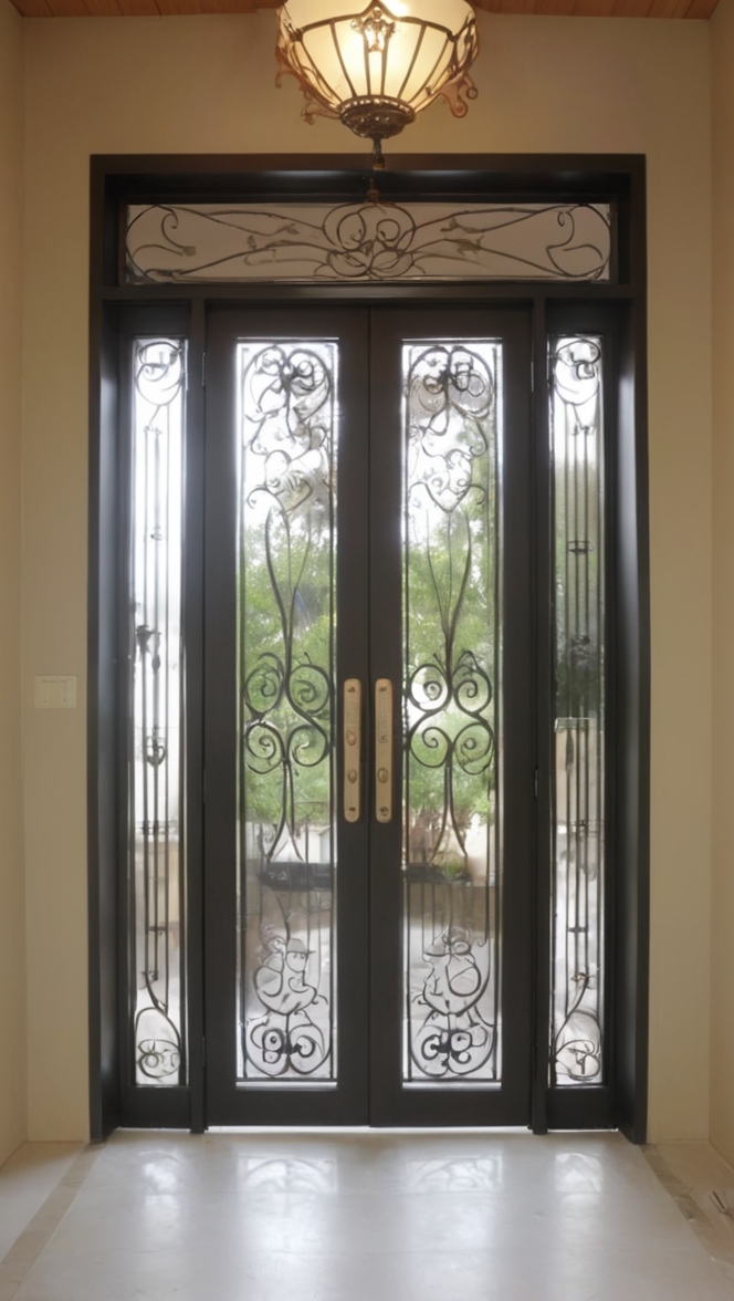 iron safety door design, entrance safety gate, secure iron door entry, durable entrance door, reinforced door security 