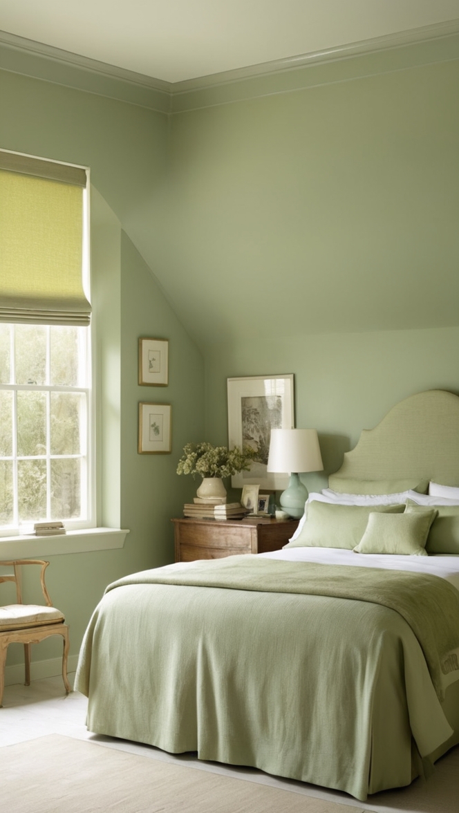 sage green paint, sage green decor, sage green bedding, sage green curtains, sage green walls 
