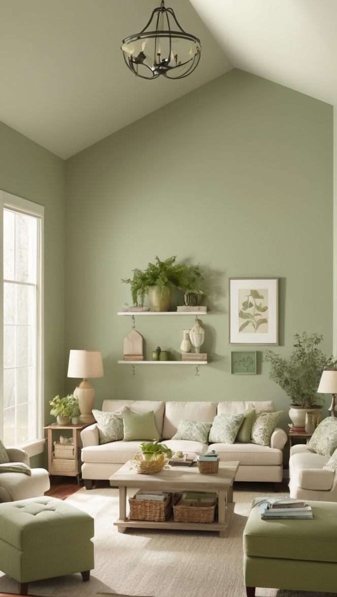 sage green sofa, velvet armchair, small living room decor, cozy interior design, minimalist furniture